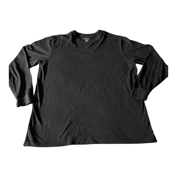 George Other - George Shirt Mens Large Black Long Sleeve Casual Lightweight Pullover Crewneck